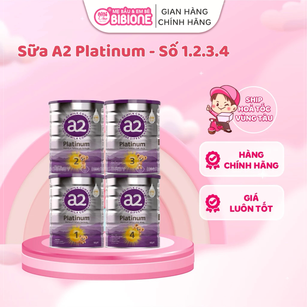 Sữa A2 Platinum số 1, 2, 3, 4 Cho Bé Phát Triển Toàn Diện Lon 900g