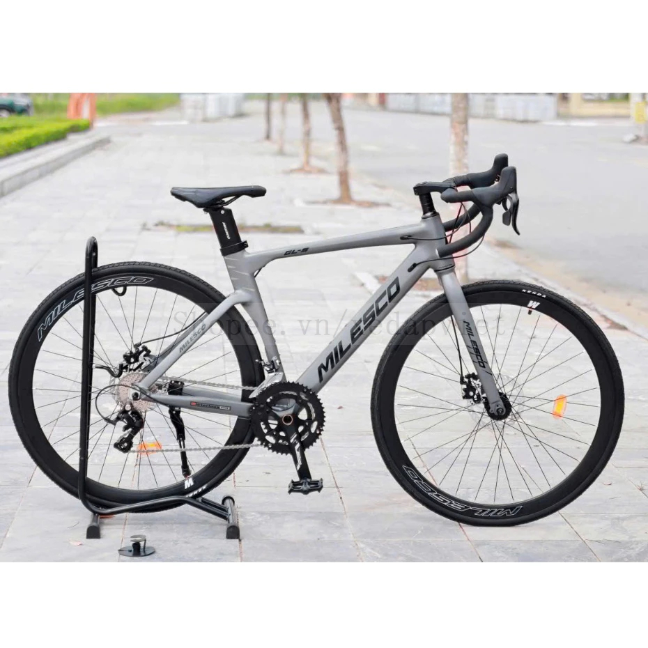 [Hoả Tốc] Xe Đạp Road MILESCO GLS Khung Nhôm Gen 3, Trục Rỗng, Cối Nổ ,Tay Đề Lắc, Bộ Đề Sensah Igni