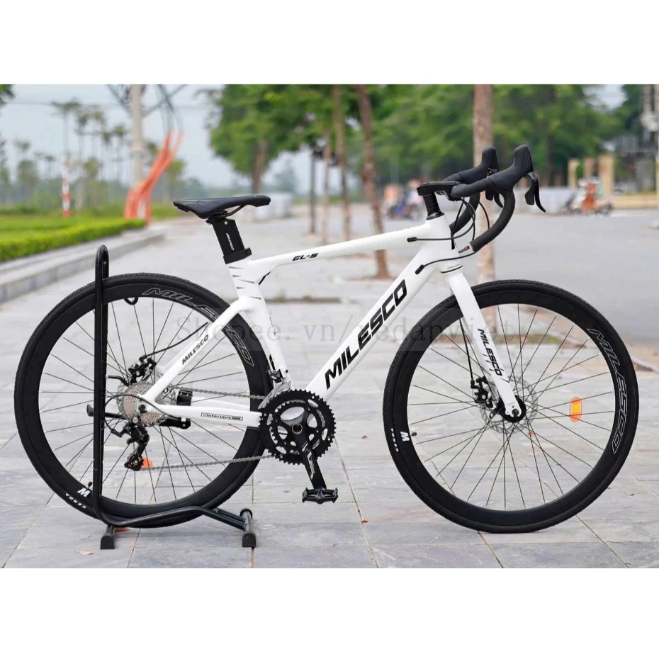 Xe Đạp Road MILESCO GLS Khung Nhôm Bản Mới Gen 2, Trục Rỗng, Cối Nổ Siêu Trớn,Tay Đề Lắc & Bộ Đề Sen