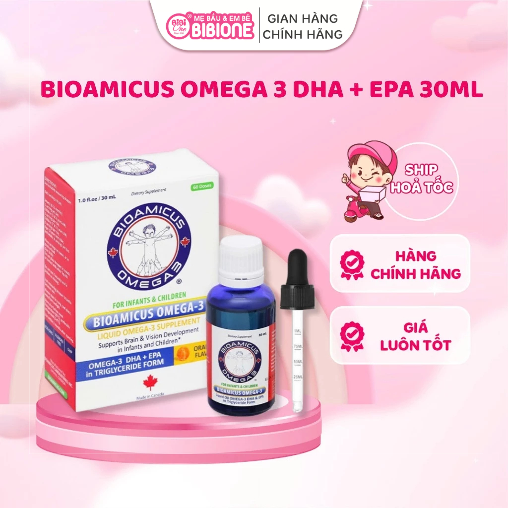 BioAmicus Omega-3 DHA hỗ trợ tốt cho mắt và não - DHA Cho Bé