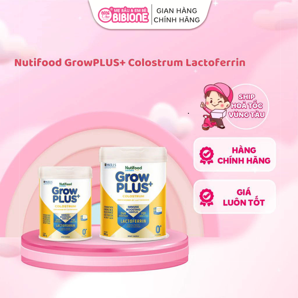 Sữa bột Nutifood Sweden GrowPLUS+ Colostrum Lactoferrin 800g