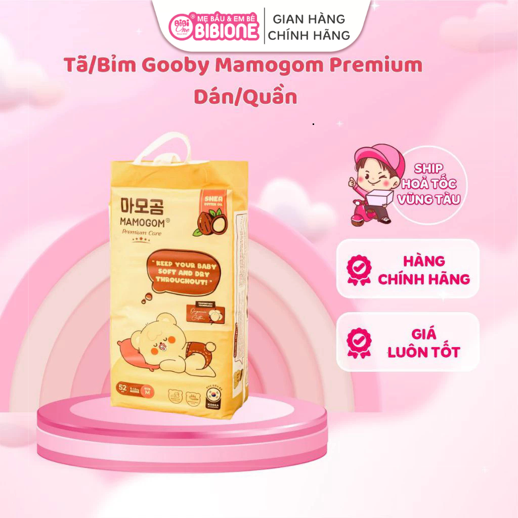 {3B KO QUÀ} Tả/Bĩm Mamogom Premium Care Hữu Cơ Dán/Quần đủ size S62 M52 M48 L44 XL40 XXL38