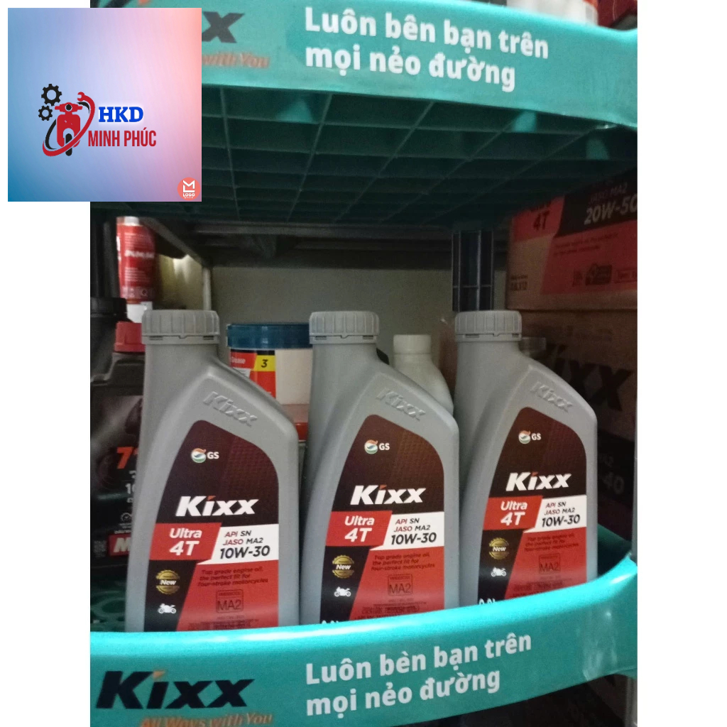 ( xe số 10w30) Combo 3 chai Nhớt Kixx Ultra 4T 10W30 Tổng hợp cho xe số xe côn tay Honda
