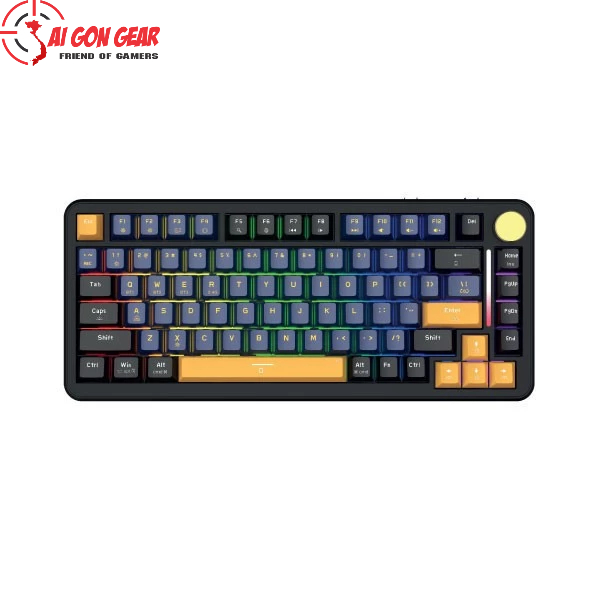 Bàn phím cơ có dây EDRA EK375W - (Black/White)