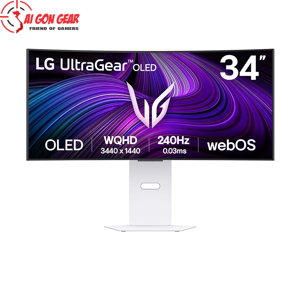 Màn Hình Thông Minh Gaming LG UltraGear 34GX90SA-W (34 inch - OLED - WQHD - 240Hz - 0.03ms - Cong - 