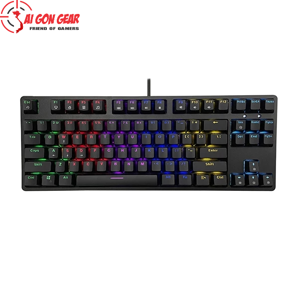 Bàn phím cơ có dây EDRA EK387L (Black/White/Pink/LED-RGB)