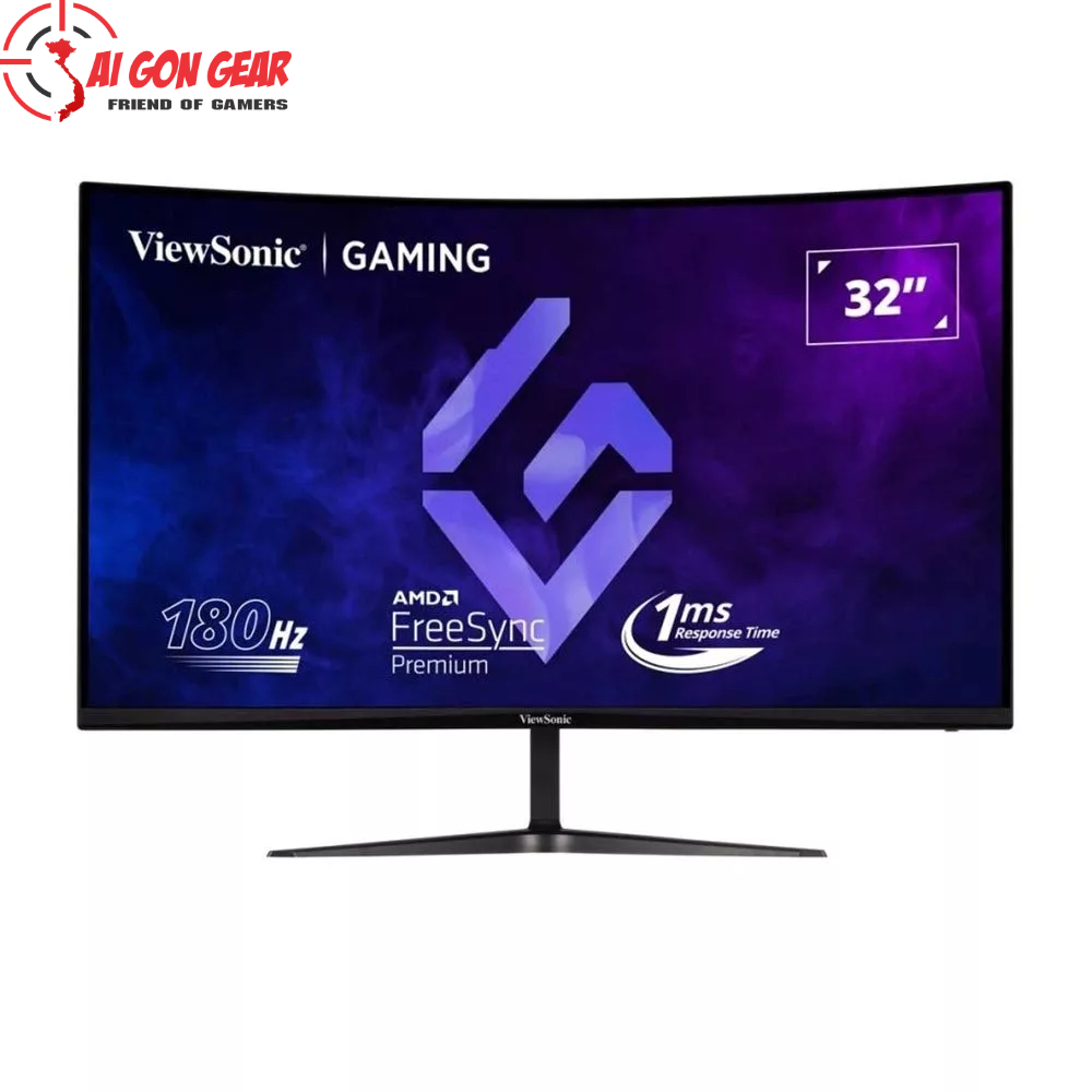 Màn hình gaming Viewsonic VX3218C-2K (32Inch/ QHD (2560x1440)/ 1ms/ 180Hz/ 300cd/m2/ VA/ Tích hợp lo