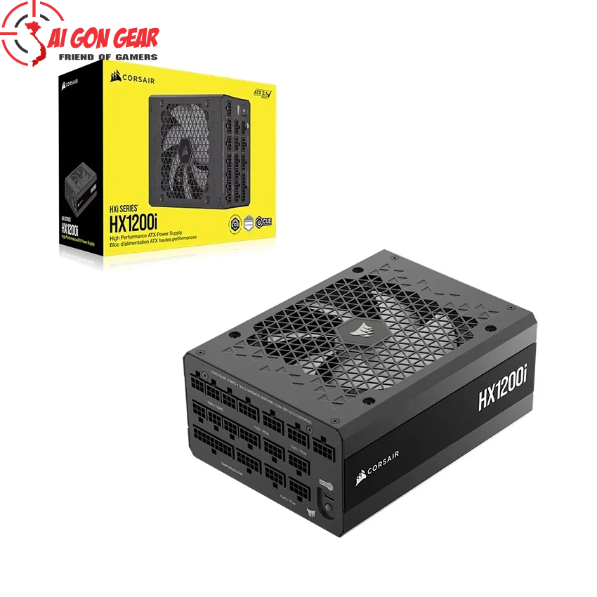 Nguồn máy tính Corsair HX1200i 2025 ATX 3.1 & PCIe 5.1 - 80 Plus Platinum - Full Modul