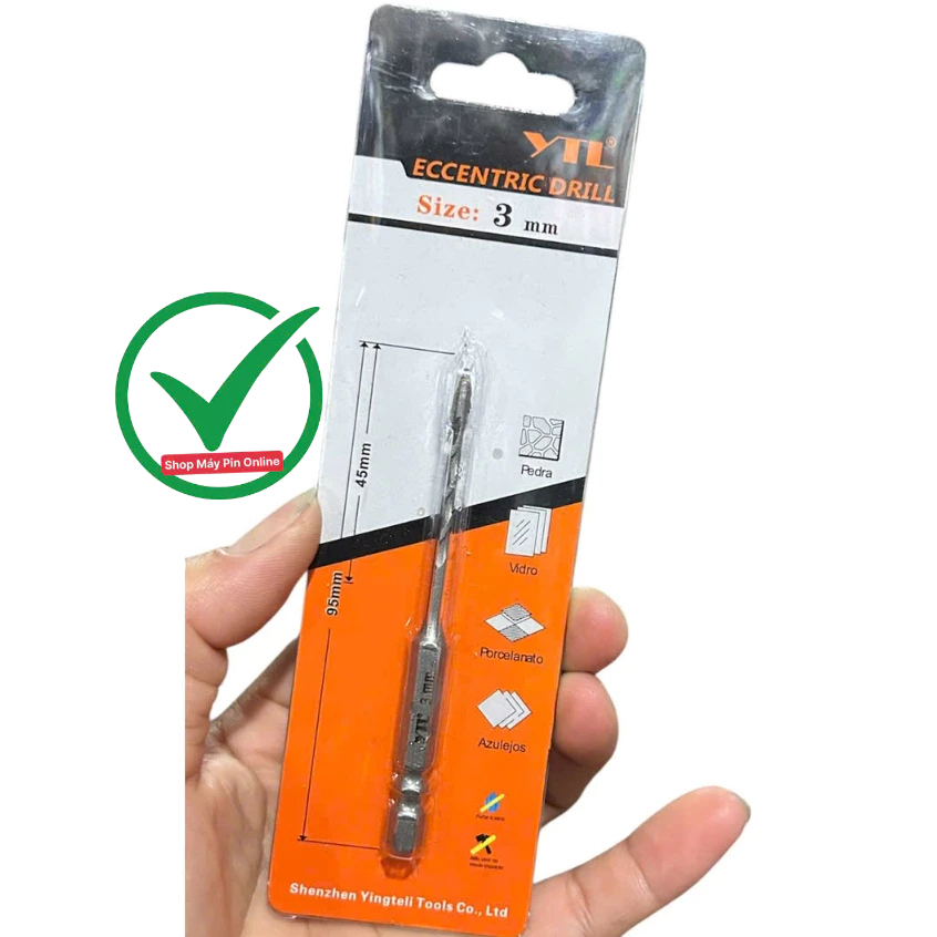Mũi khoan 3mm không tắc kê YTL chuôi máy vít