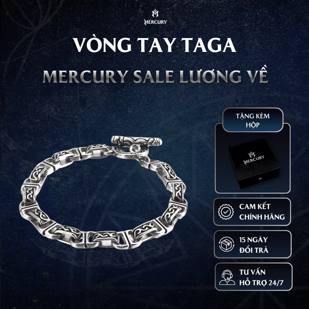 Vòng tay nam Mercury Taga - Trang sức, Phụ kiện thời trang Unisex - Thiết kế Basic, cá tính