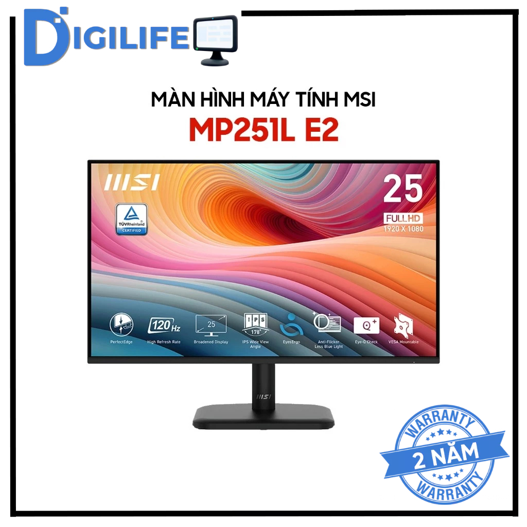 Màn Hình - Monitor Văn Phòng - MSI MP225V MP242L MP251L E2 MP251W E2 22-24.5 inch FHD IPS 100Hz