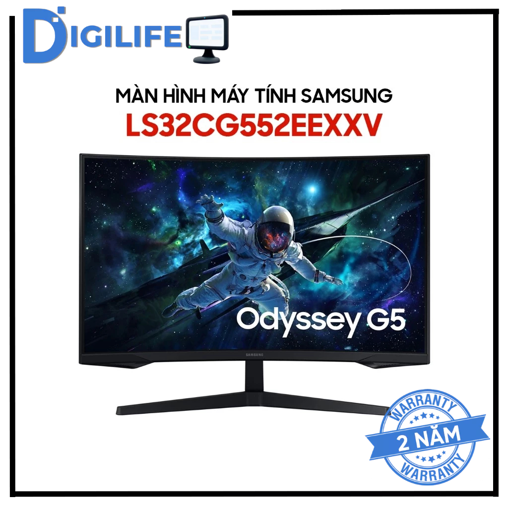 Màn Hình - Monitor Cong Gaming Samsung Odyssey G5 LS27CG552EEXXV LS32CG552EEXXV 27-32 inch 2K VA 165