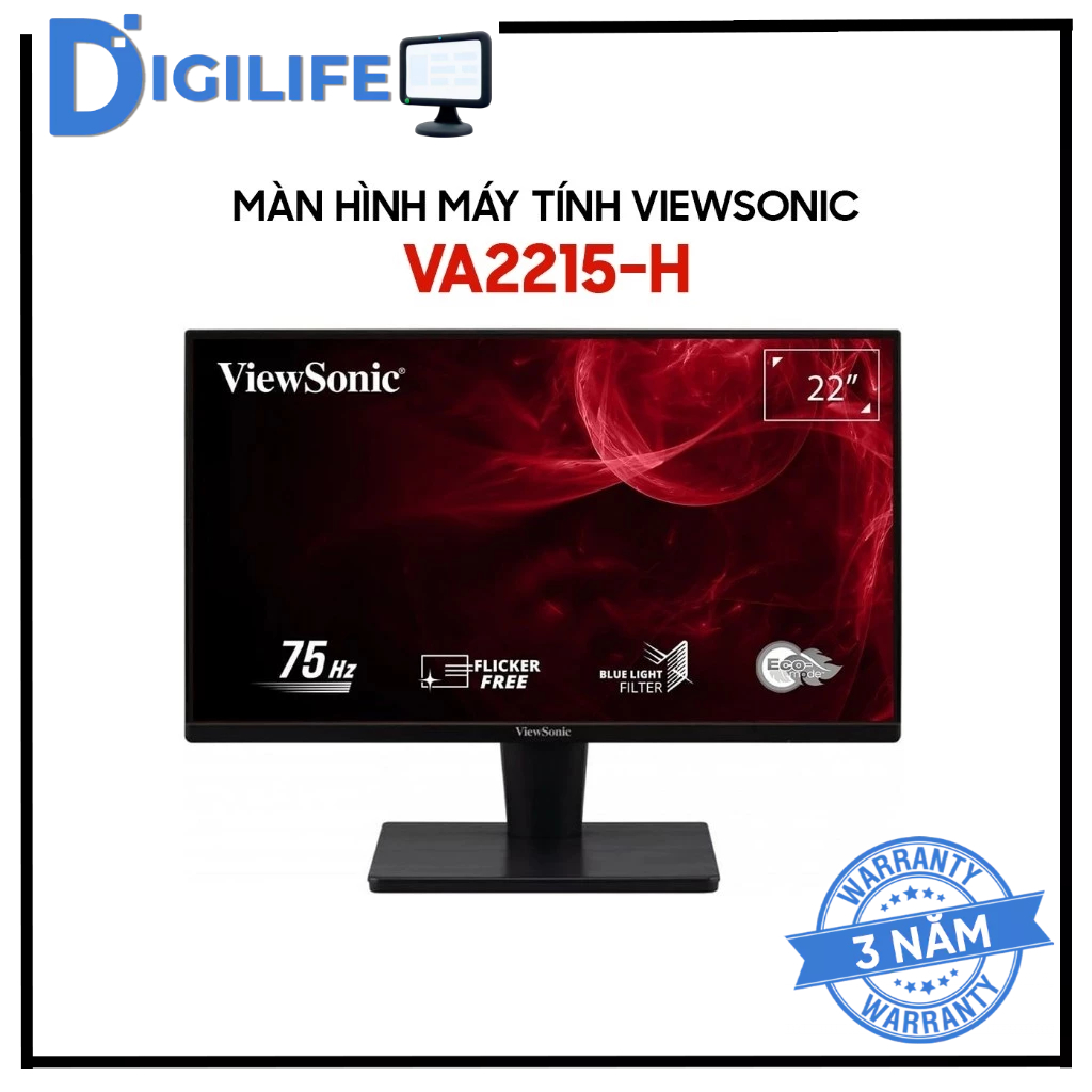 Màn Hình - Monitor Máy Tính ViewSonic VA2215-H 22 inch FHD VA 100Hz - Chính Hãng
