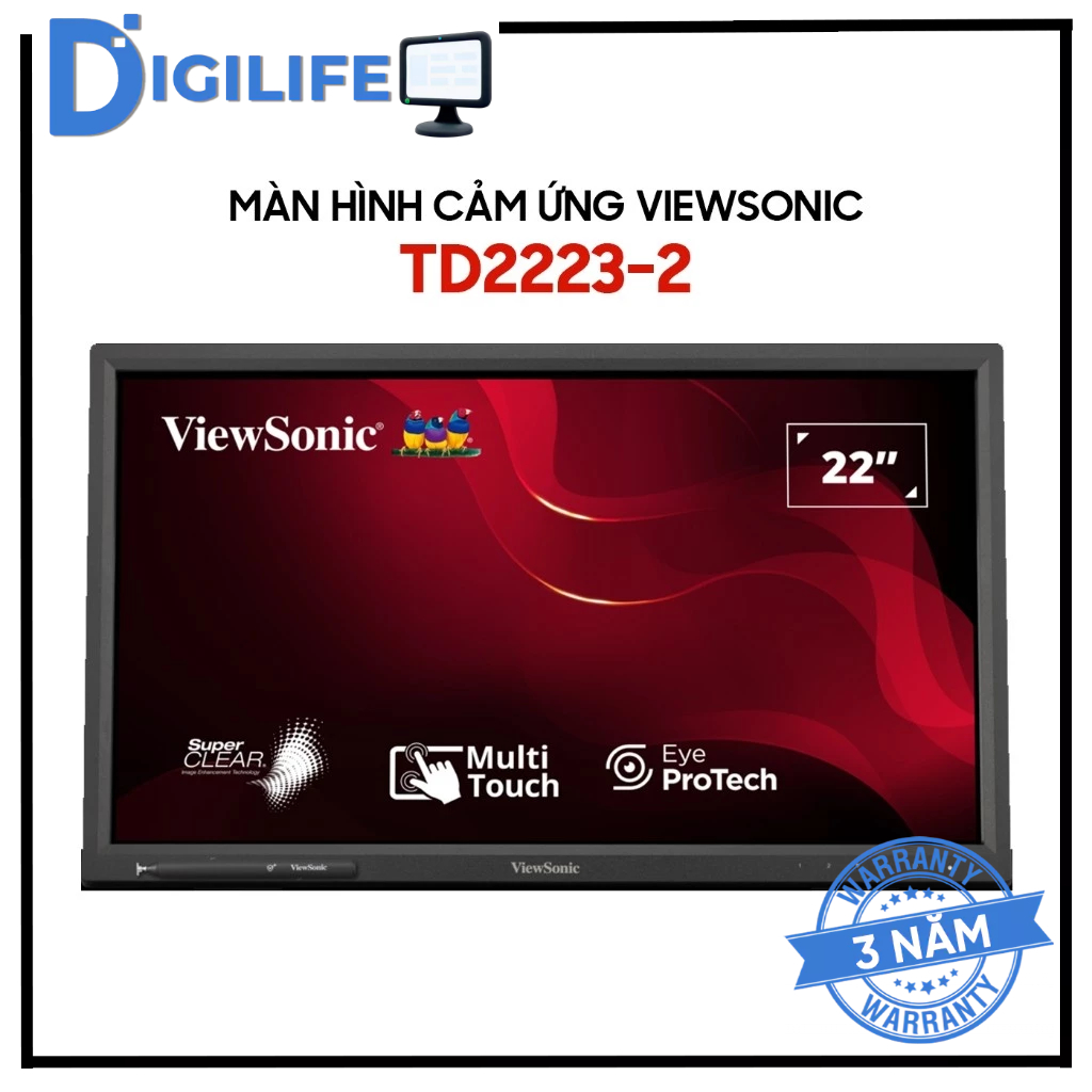 Màn Hình - Monitor Cảm Ứng Viewsonic TD2223-2 22 inch FHD TN 60Hz - Chính Hãng