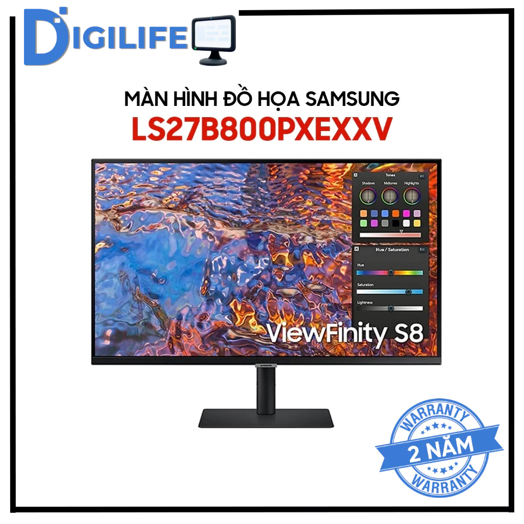 Màn Hình - Monitor đồ hoạ Samsung ViewFinity S8 LS27B800PXEXXV 27-32 inch 4K IPS 60Hz 5ms - Chính Hã