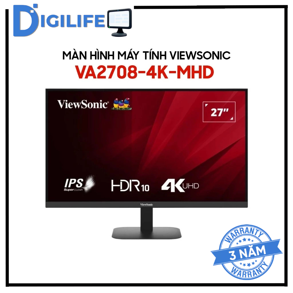 Màn Hình - Monitor Máy Tính Viewsonic VA2708-4K-MHD 27 inch UHD 4K 60Hz - Chính Hãng