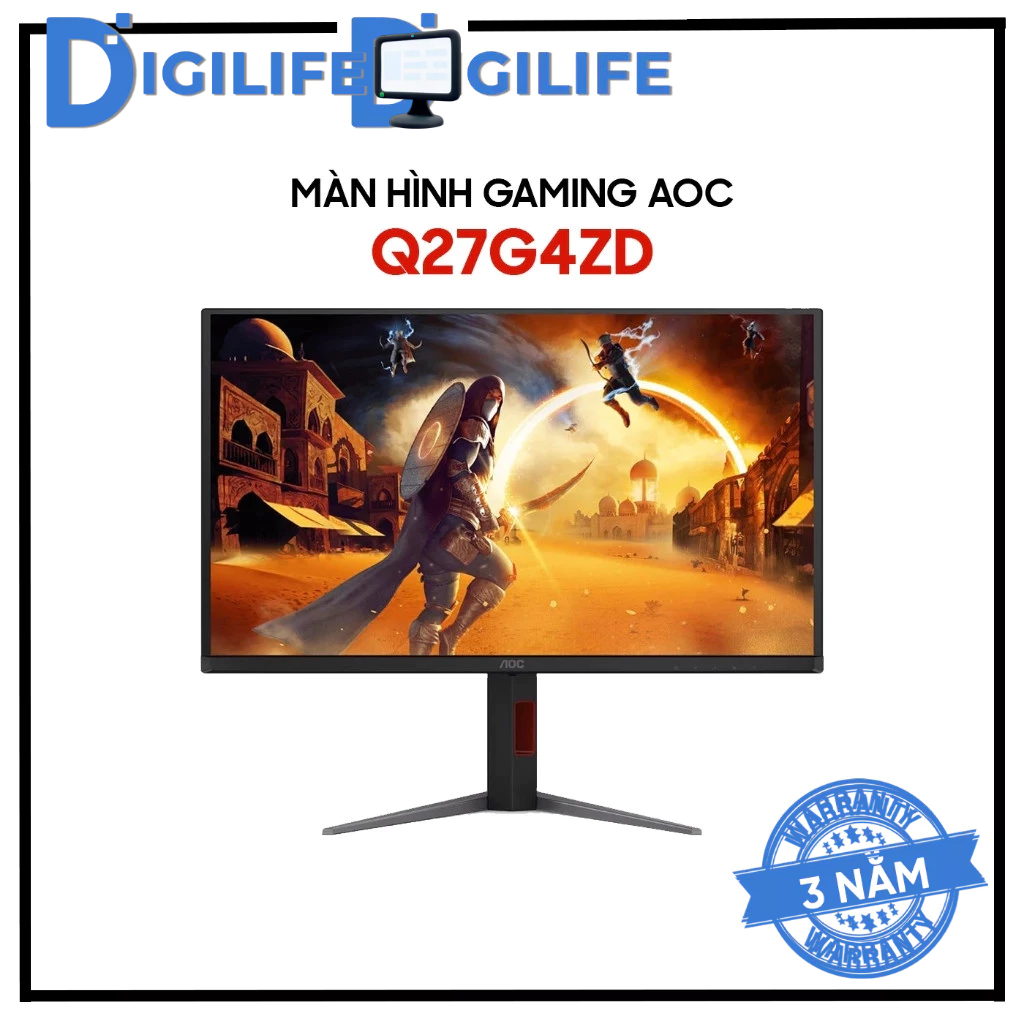 Màn Hình - Monitor Gaming AOC Q27G4ZD 27 inch 2K QHD 280Hz 0.03ms QD-OLED - Bảo hành 36 tháng