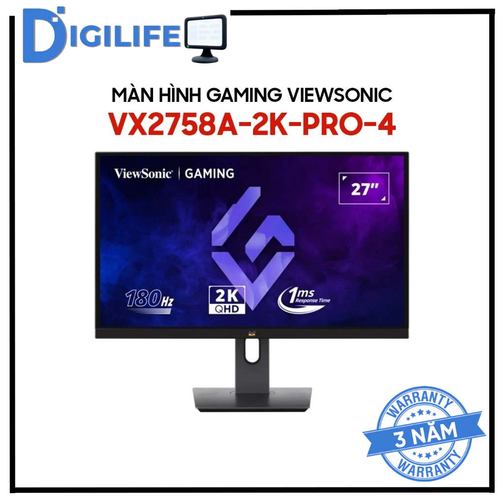 Màn Hình - Monitor Gaming ViewSonic VX2758A-2K-PRO-2 3 4 27 Inch 2K IPS 185Hz - New Chính Hãng