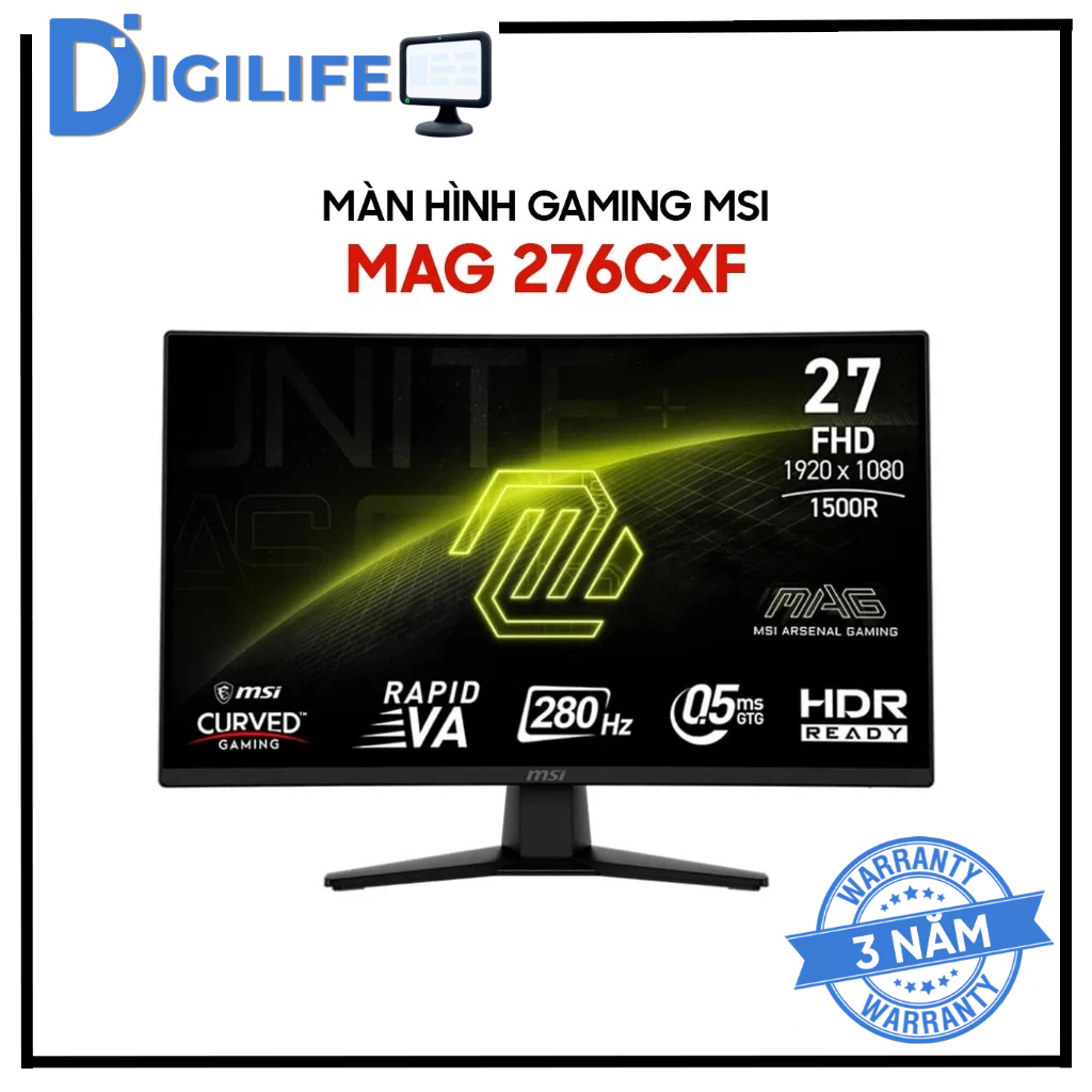 Màn Hình - Monitor Cong Gaming MSI MAG 255F E20 276CF E20 276CXF 25-27 Inch FHD IPS VA 200-280Hz - C