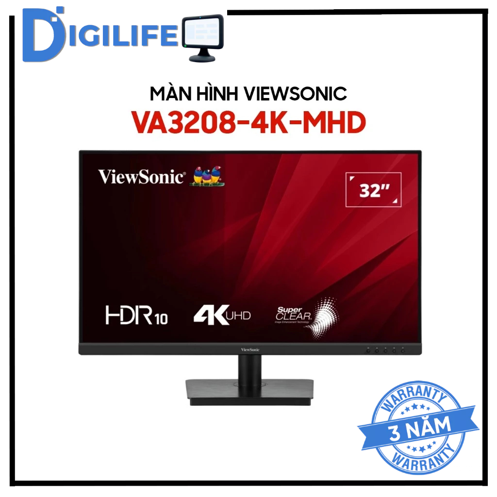 Màn Hình - Monitor Viewsonic VA3208-4K-MHD 32 inch VA UHD HDR10 - Trải Nghiệm Hình Ảnh Siêu Nét