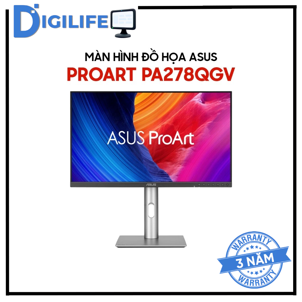 Màn Hình - Monitor Đồ hoạ ASUS ProArt Display PA278QGV 27 inch 2K QHD 120Hz 5ms IPS - Bảo hành 36 th