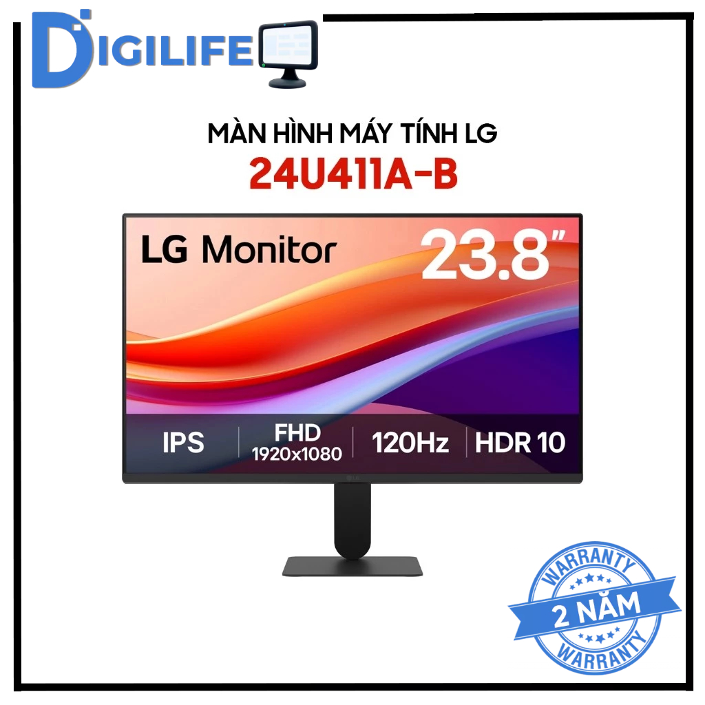 Màn Hình - Monitor LG 24U411A-B 24 inch FHD 120Hz 5ms IPS HDR10 – Mượt Mà, Chuẩn Màu