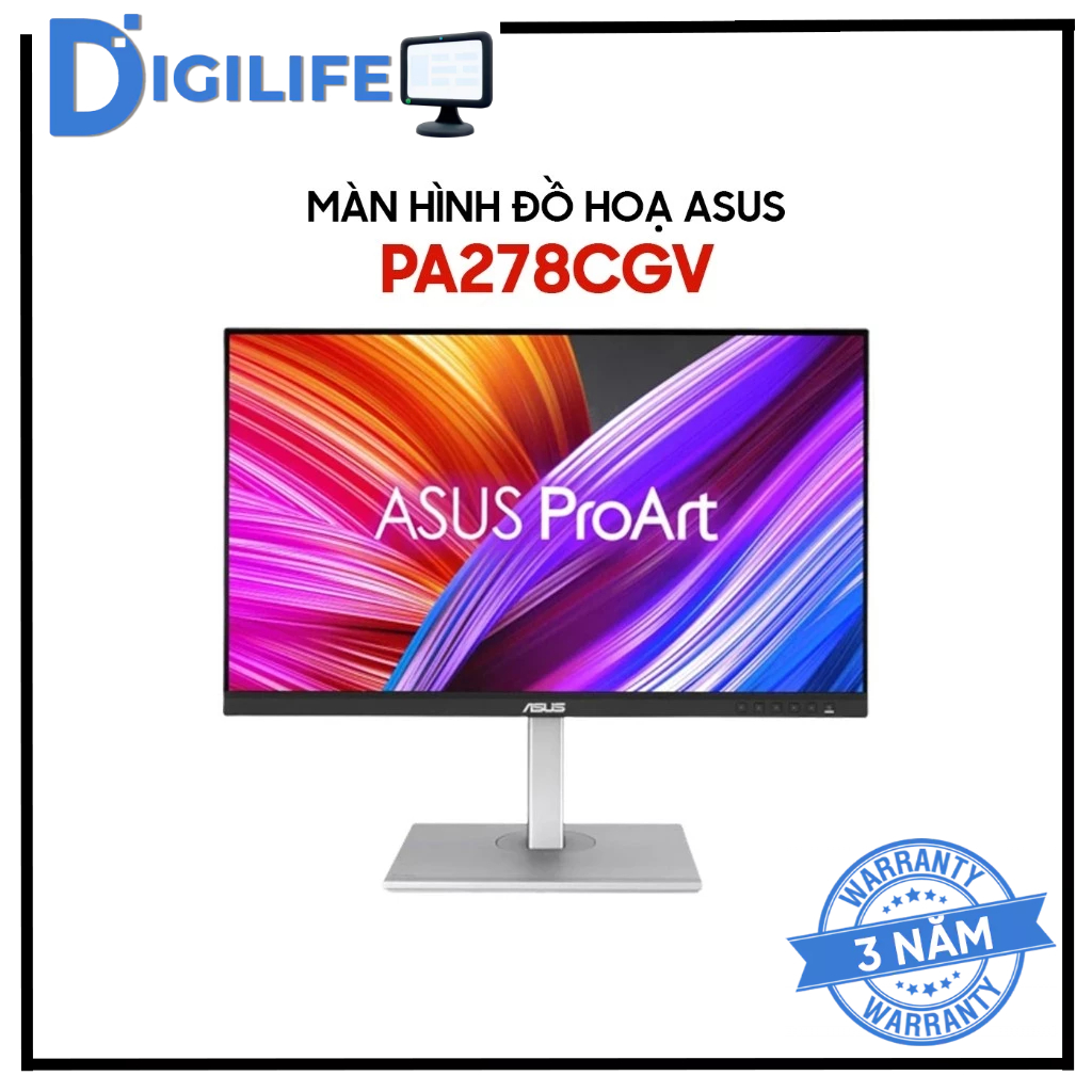 Màn Hình - Monitor Đồ hoạ ASUS ProArt PA278CGV 27 inch IPS 2K 144Hz 5ms USB-C 95% DCI-P3 - Bảo hành 