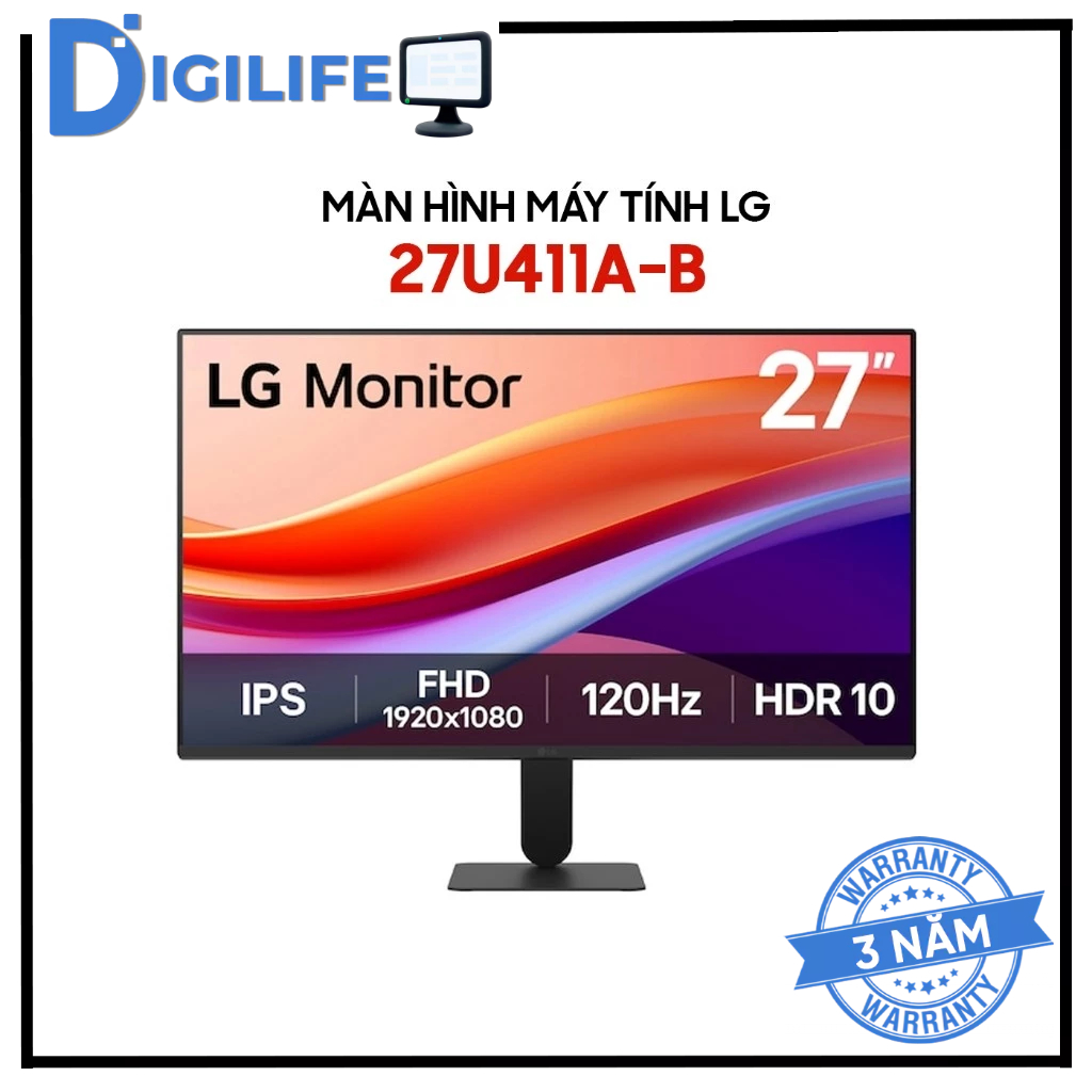 Màn Hình - Monitor Văn Phòng LG 27U411A-B 27 inch Full HD 120Hz 5ms IPS HDR10 - Bảo hành 24 tháng