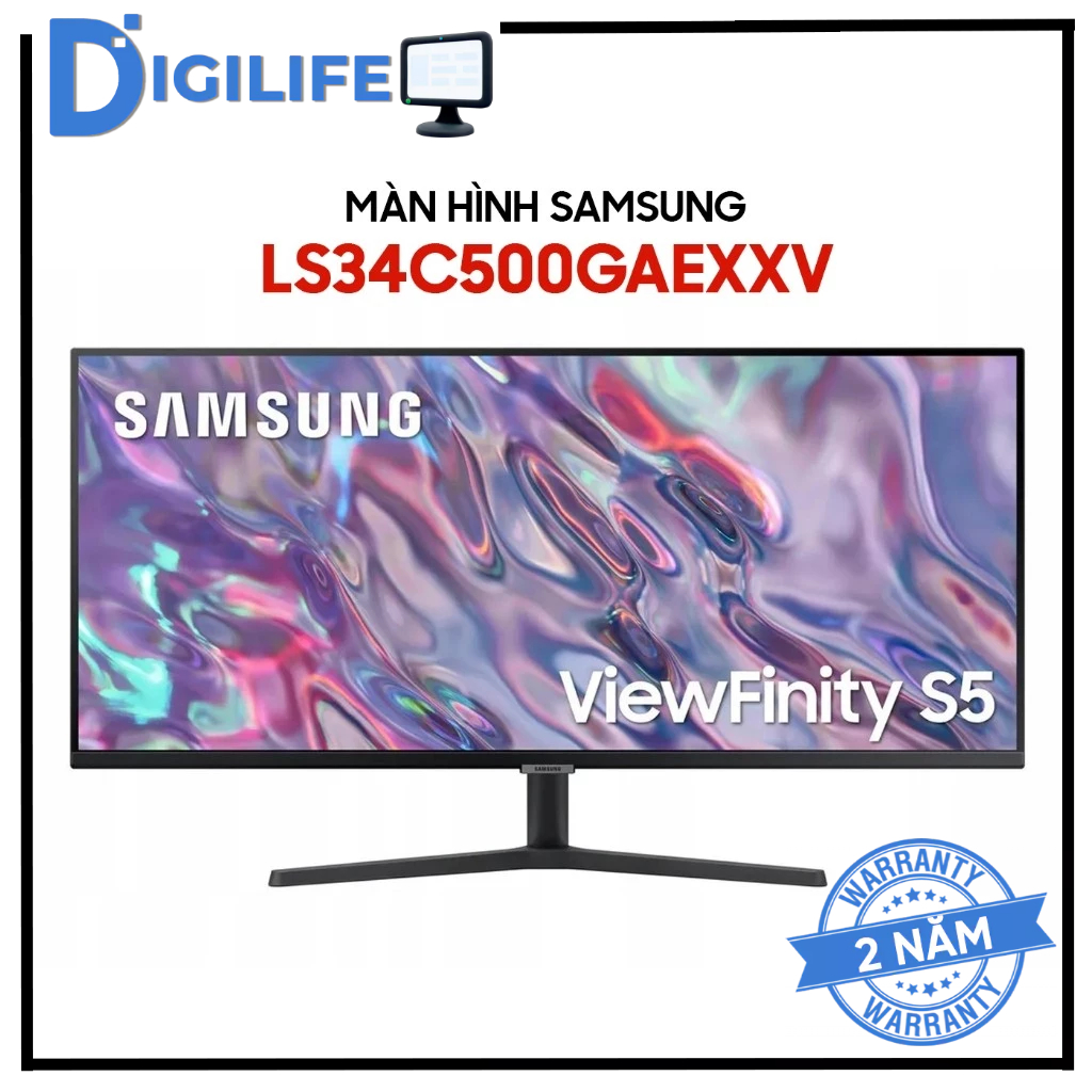 Màn Hình - Monitor Samsung ViewFinity S5 S50GC LS34C500GAEXXV 34 inch Ultra-WQHD 100Hz VA