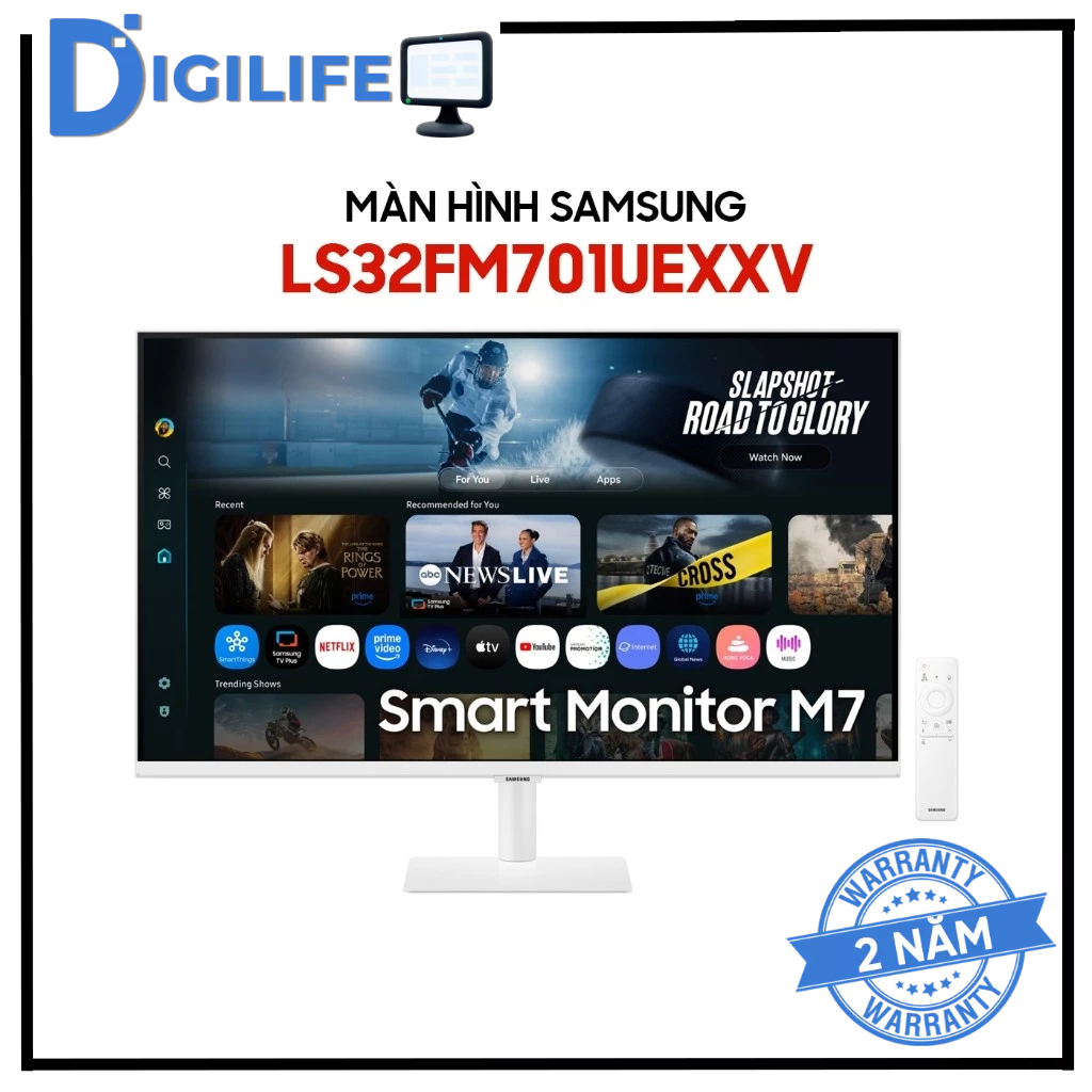 Màn Hình - Monitor Samsung LS32FM701UEXXV 32 inch 4K 60Hz 4ms VA Thông minh Vision AI - Bảo hành 24 