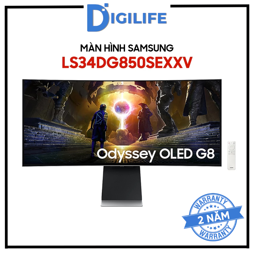 Màn Hình Samsung Odyssey OLED G8 G85SD LS34DG850SEXXV – 34″ UWQHD OLED 175Hz 0.03ms