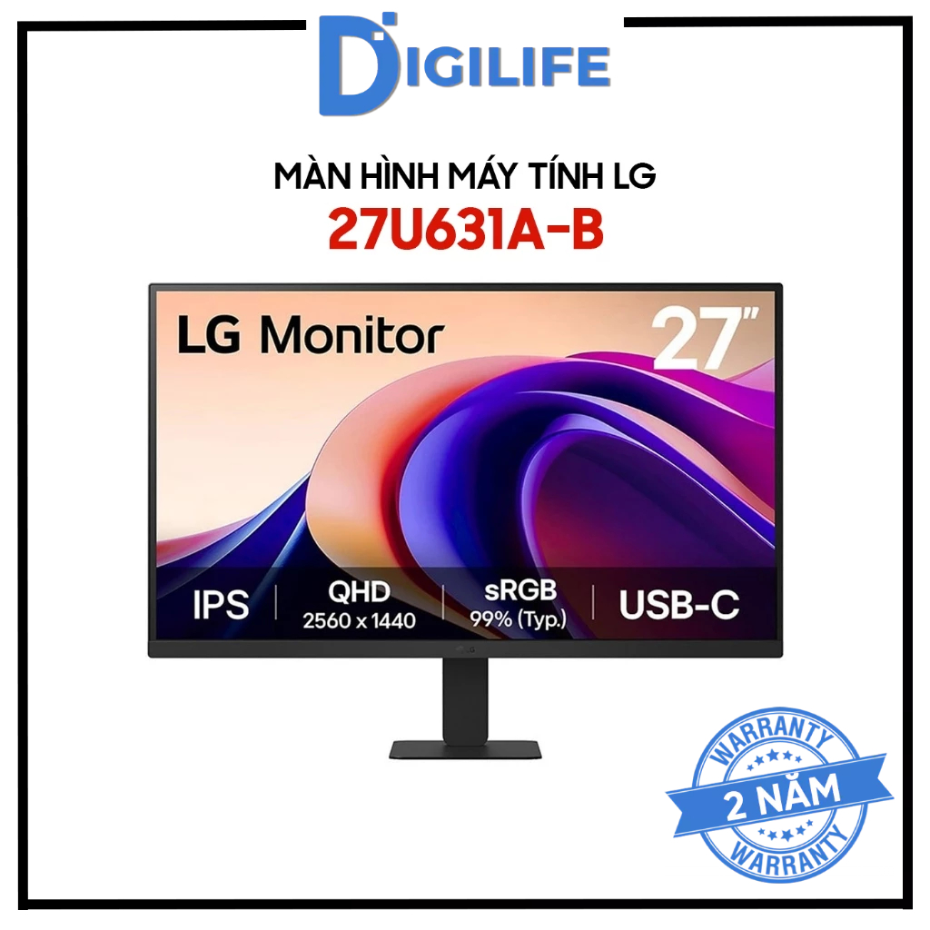 Màn hình Đồ họa LG 27U631A-B 27 inch 2K QHD IPS 100Hz 5ms USB-C