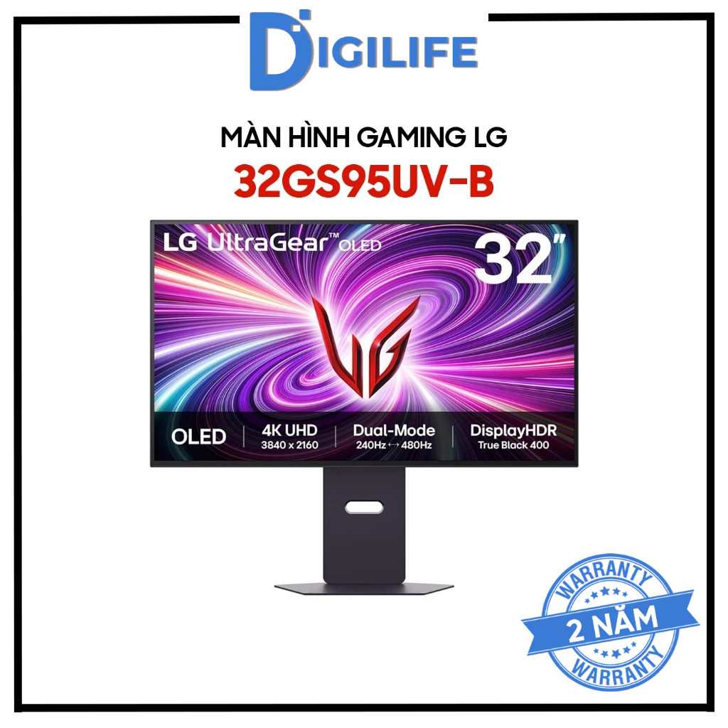 Màn hình Gaming LG UltraGear OLED 32GS95UV-B 32 inch 4K UHD 240Hz/FHD 480Hz 0.03ms Dual Mode