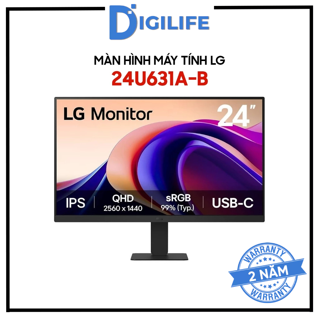 Màn Hình LG 24U631A-B.ATVQ 24 inch QHD IPS 100Hz USB-C FreeSync HDR10
