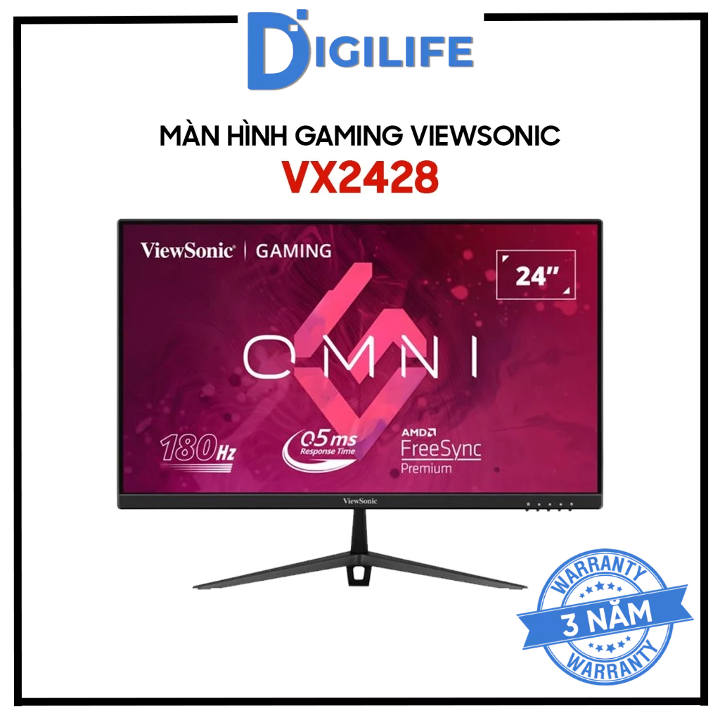 Màn Hình Máy Tính Gaming ViewSonic VX2428 24 inch FHD IPS 180Hz