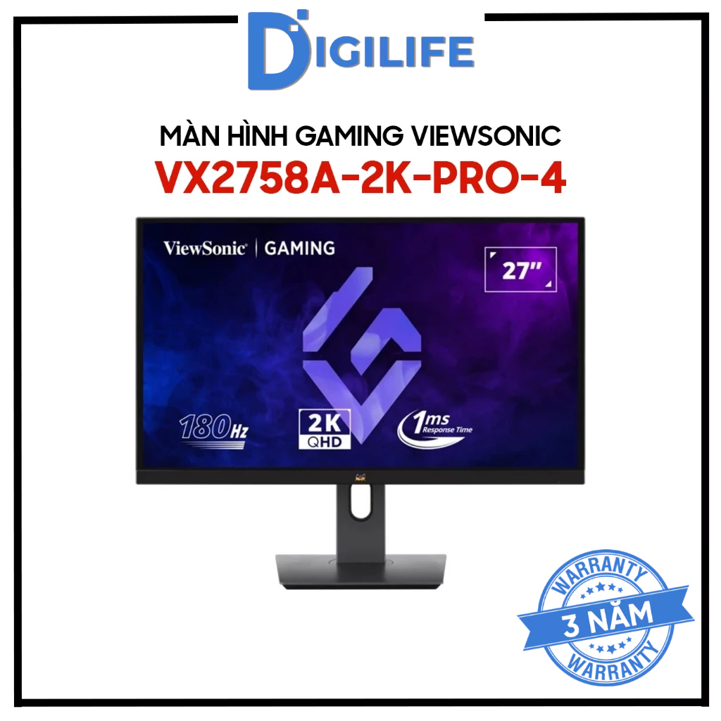 Màn hình Gaming ViewSonic VX2758A-2K-PRO-2 3 4 27 Inch 2K IPS 185Hz