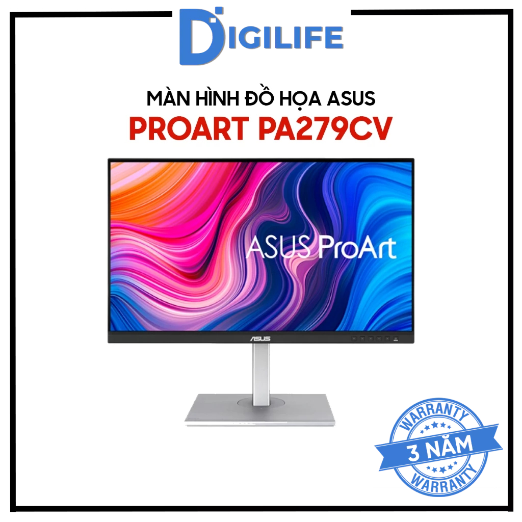 Màn Hình Đồ Họa ASUS ProArt PA279CV 27 inch 4K IPS 100% sRGB ΔE<2 USB-C 65W - Chính Hãng