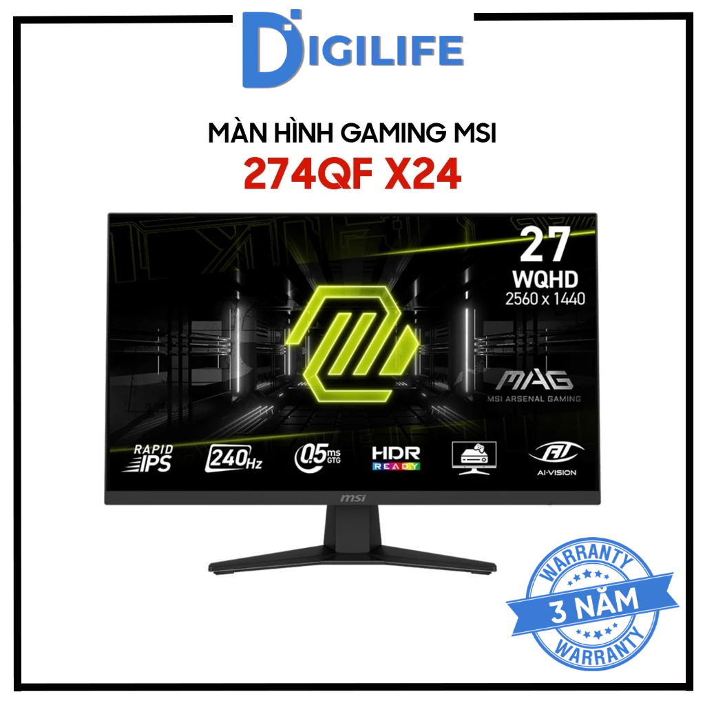 Màn hình Gaming MSI MAG 275QF E20 274QF X24 27 Inch WQHD IPS 180-240hz