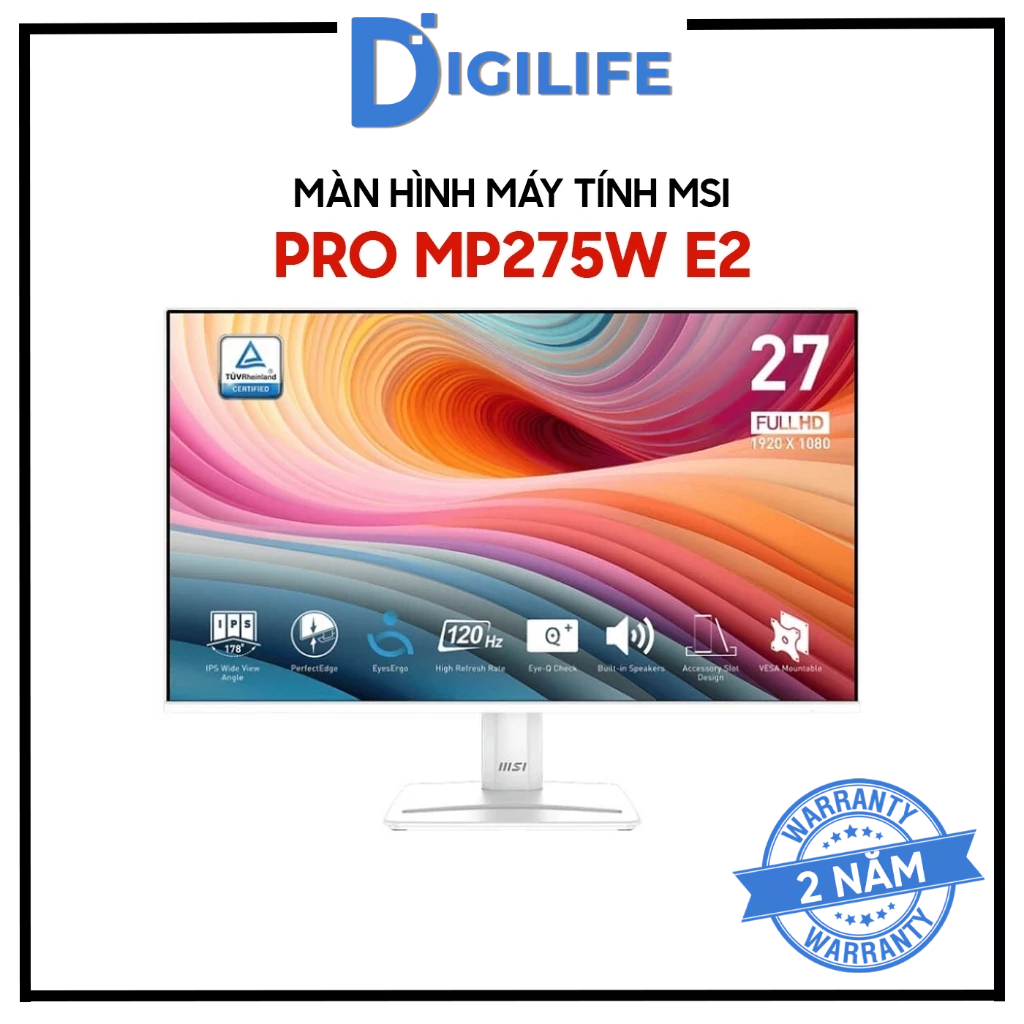 Màn hình Văn Phòng MSI PRO MP275W E2 27 inch Full HD 120Hz 1ms IPS