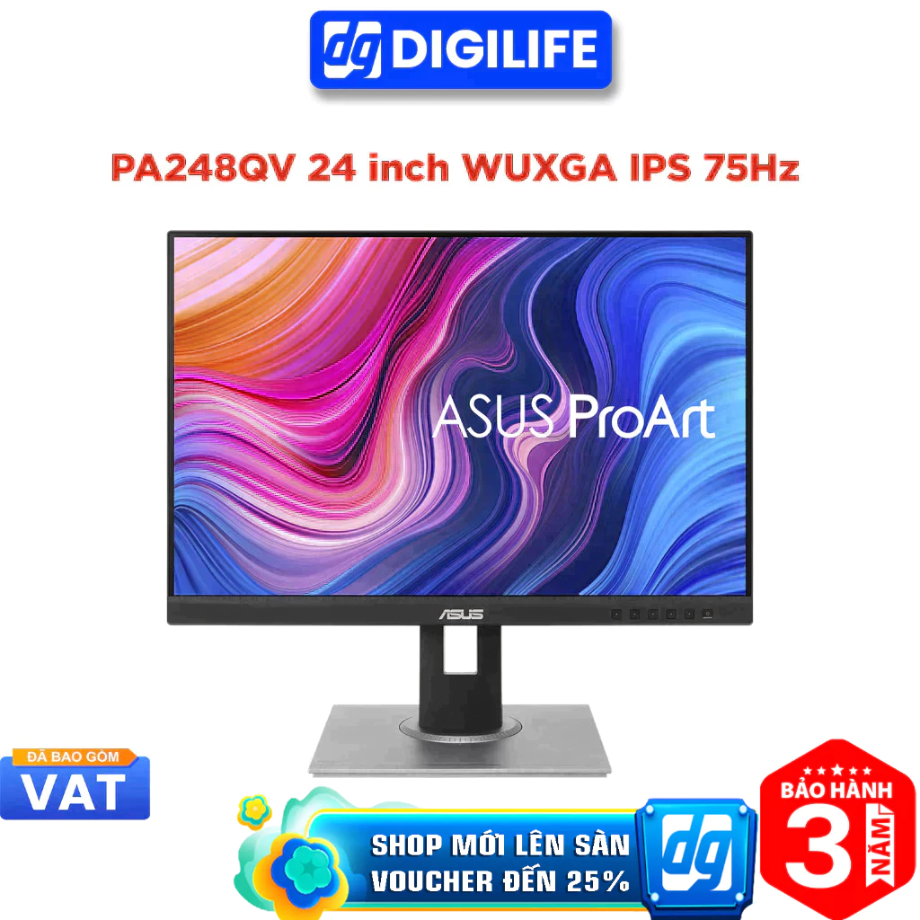 Màn hình đồ họa ASUS ProArt PA248QV 24 inch FHD 75Hz 5ms IPS