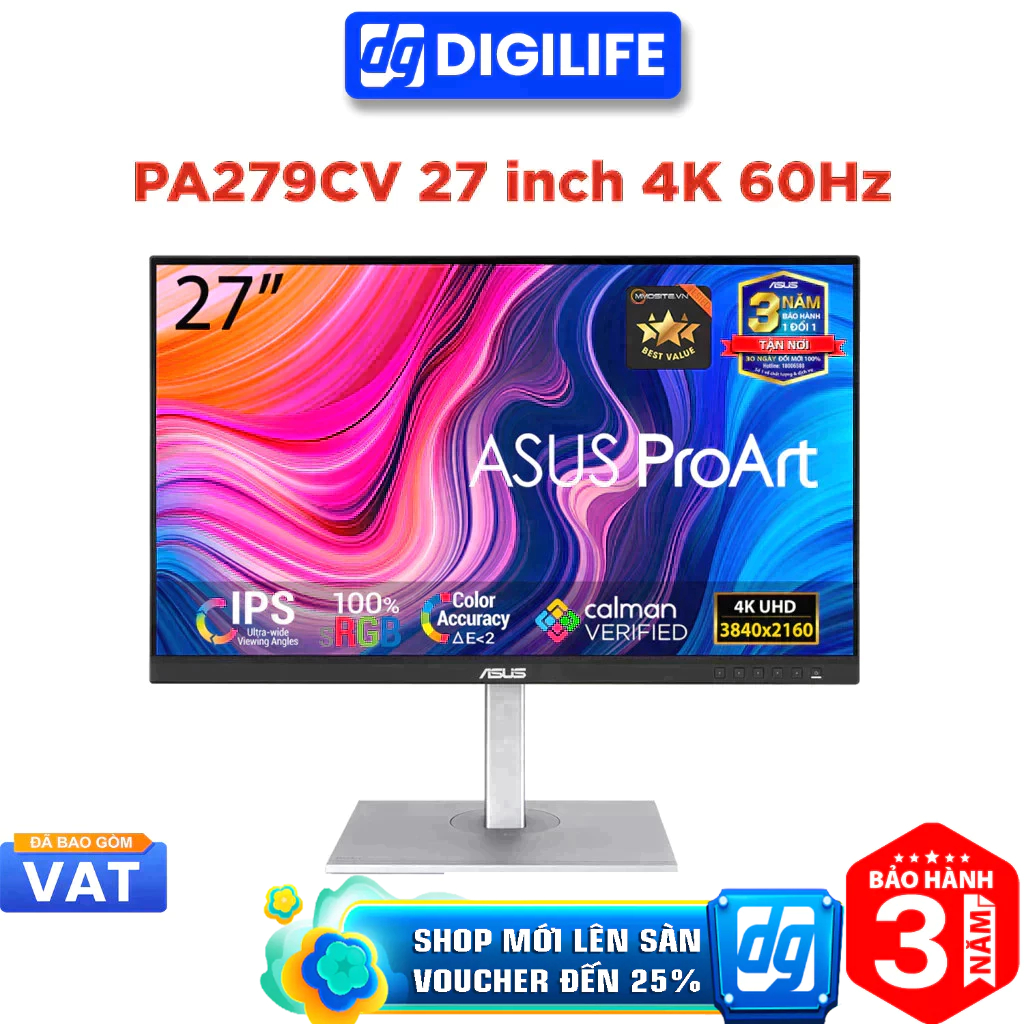 Màn hình đồ họa ASUS ProArt PA279CV 27 inch 4K 60Hz 5ms IPS