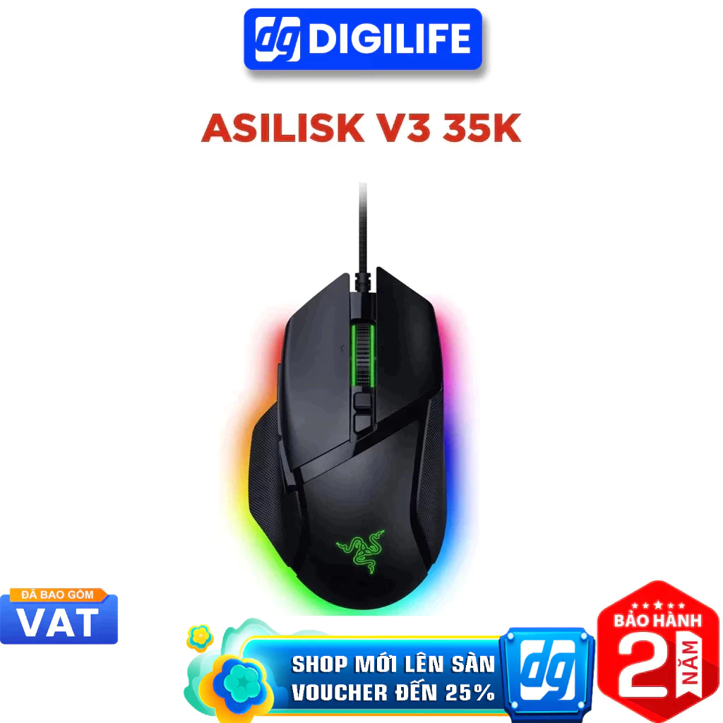 Chuột Razer Basilisk V3 35K Gaming Có Dây RGB