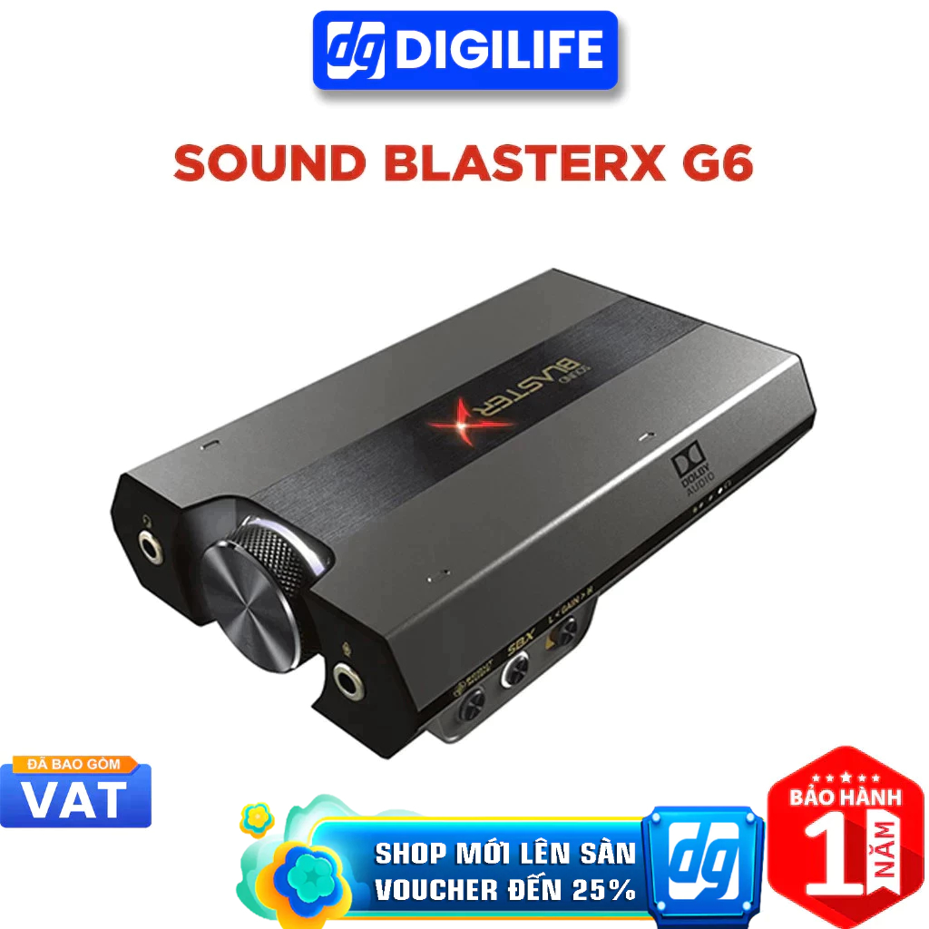 Sound BlasterX G6 DAC/Amp Gaming Creative 7.1 USB Hi-Res 32bit/384kHz