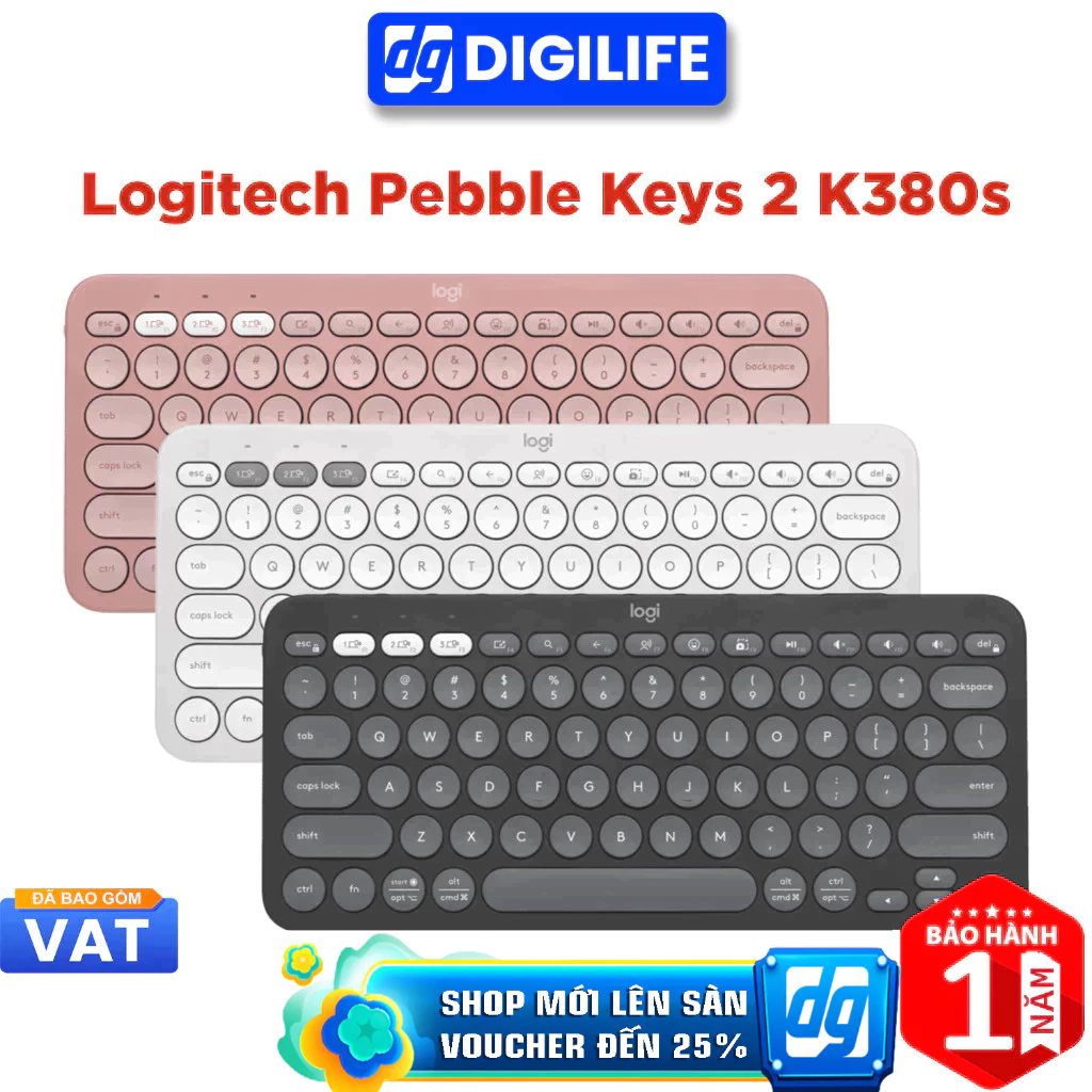Bàn phím Logitech Pebble Keys 2 K380s