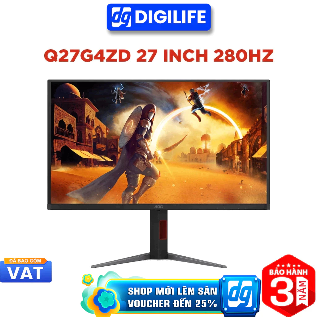 Màn hình Gaming AOC Q27G4ZD QD-OLED 27 inch 280Hz 0.03ms 2K QHD