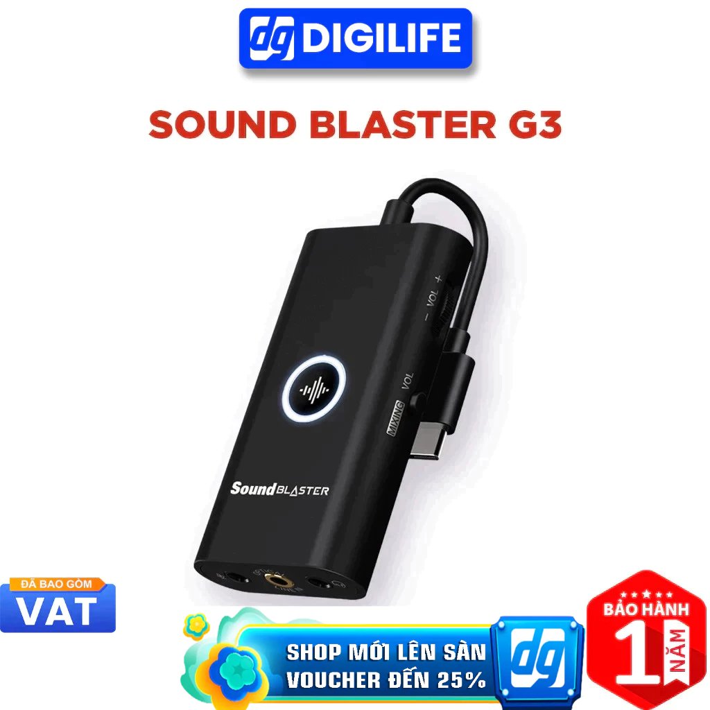 Sound Blaster G3 Portable USB-C DAC/Amp Gaming