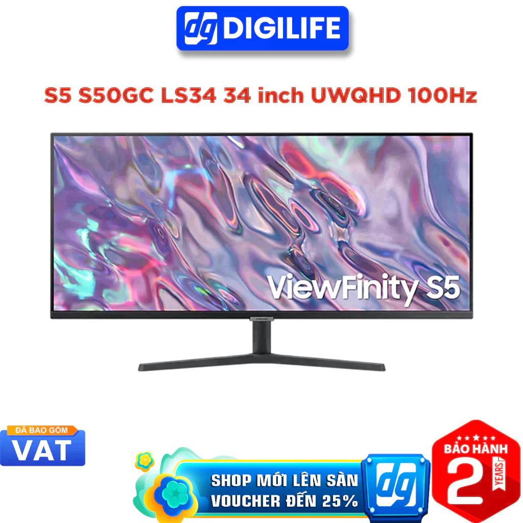 Màn hình Samsung ViewFinity S5 S50GC LS34C500GAEXXV 34 inch UWQHD 100Hz VA