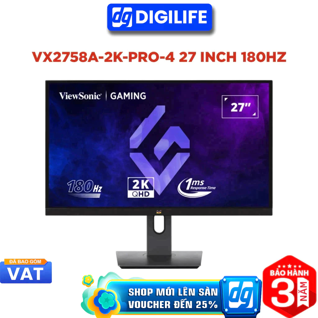 Màn hình Gaming ViewSonic VX2758A-2K-PRO-4 27 Inch 2K IPS 180Hz - New Chính Hãng