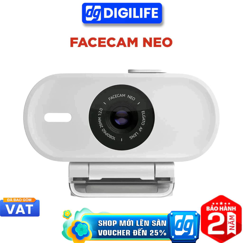 Webcam Elgato Facecam Neo Full HD 1080p 60fps Autofocus HDR