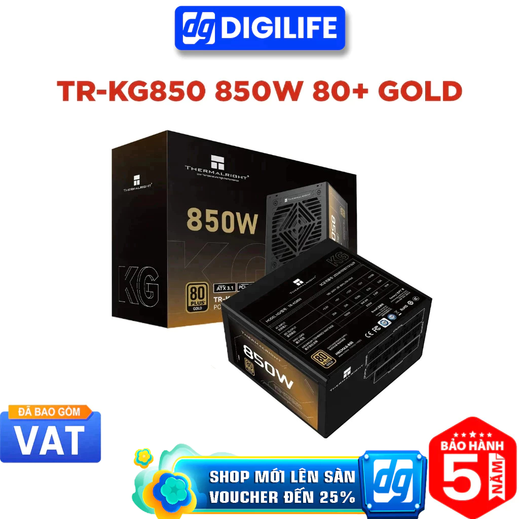 Nguồn máy tính Thermalright TR-KG850 850W 80 Plus Gold